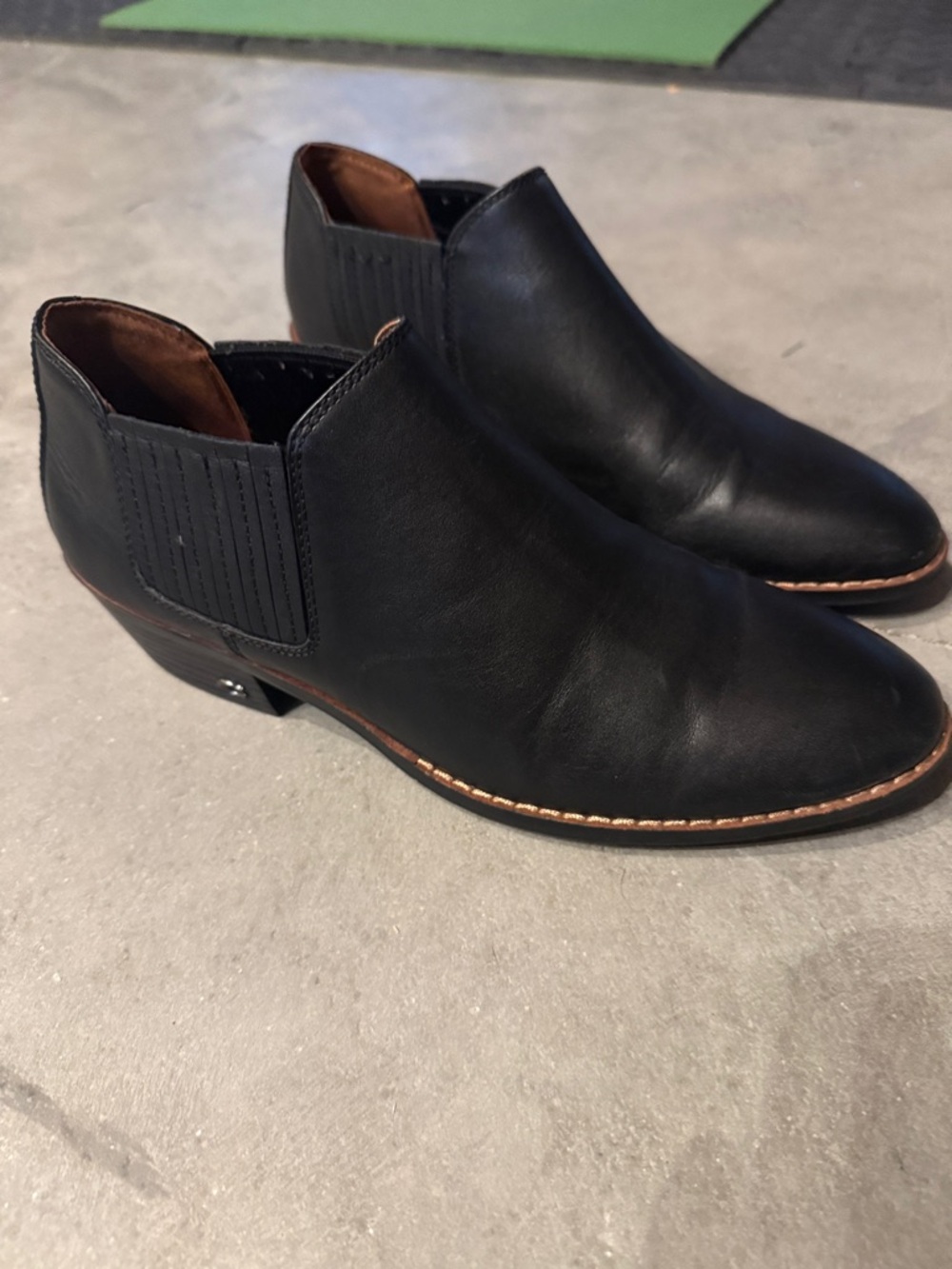 Coach Black Leather Ankle Booties